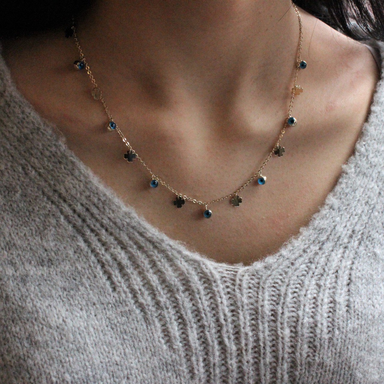 Bir Göz Bir Yonca Kolye