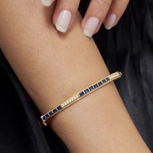 Safir Işıltı Art Deco Bilezik