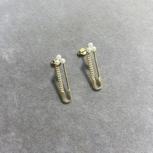 Tria İnci Pin Pim Küpe