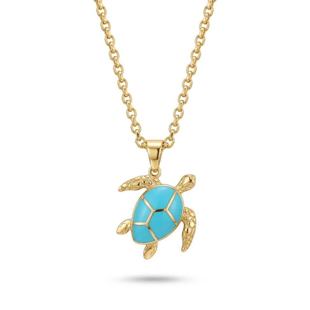 Azure Turtle Kolye