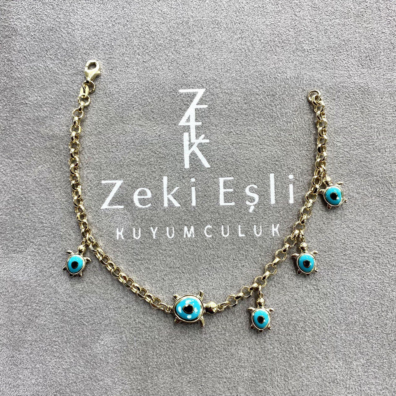Lovely Kaplumbağa  Ailesi Dangle Bileklik